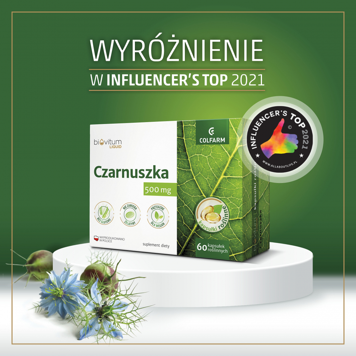 Biovitum Liquid Czarnuszka Laureatem Plebiscytu Influencer’s Top 2021